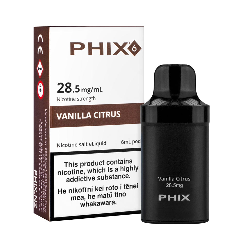 PHIX 6 Vanilla Citrus (Cola Ice) Pod Vape Shop NZ Australia
