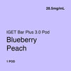 IGET Bar Plus 3.0 Blueberry Peach Pod Vape Shop NZ Australia