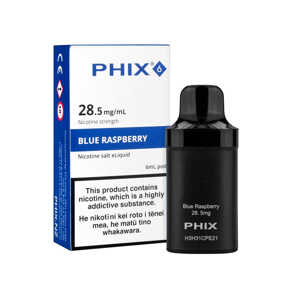 PHIX 6 Blue Raspberry Pod Vape Shop NZ Australia