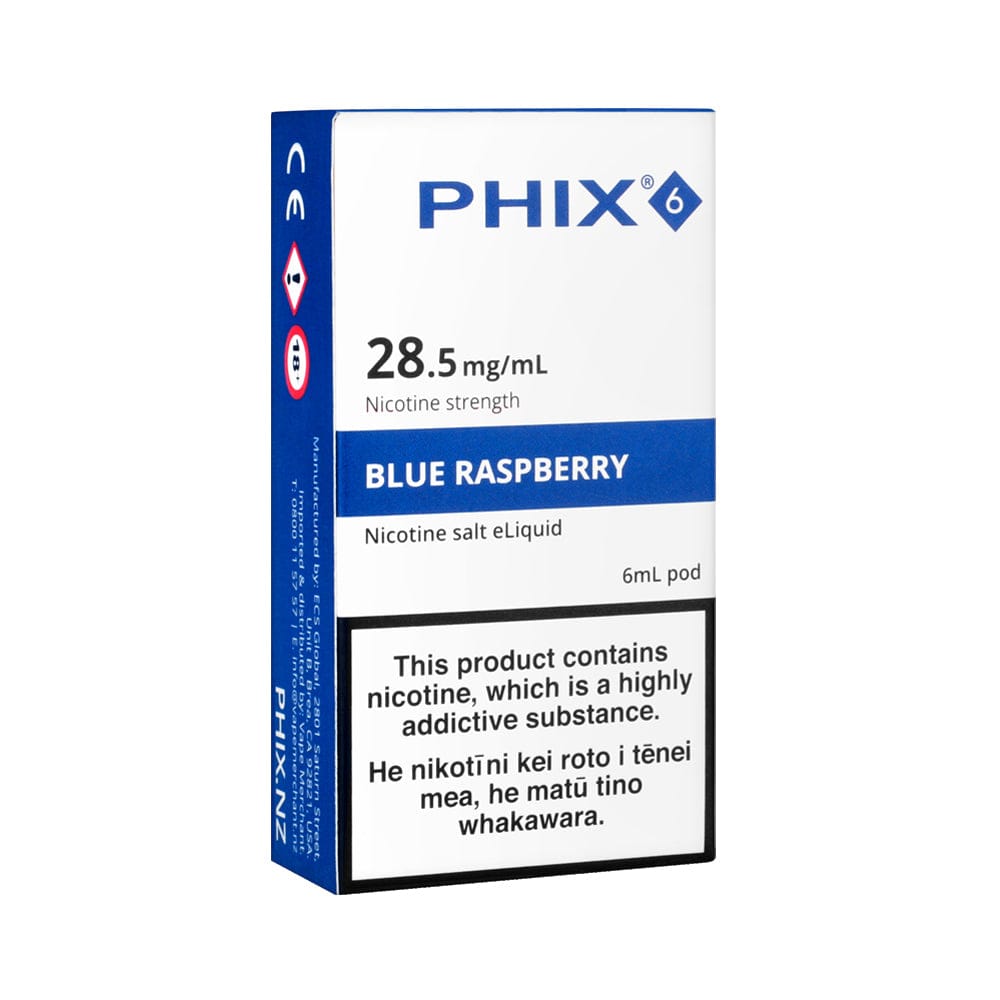PHIX 6 Blue Raspberry Pod Vape Shop NZ Australia