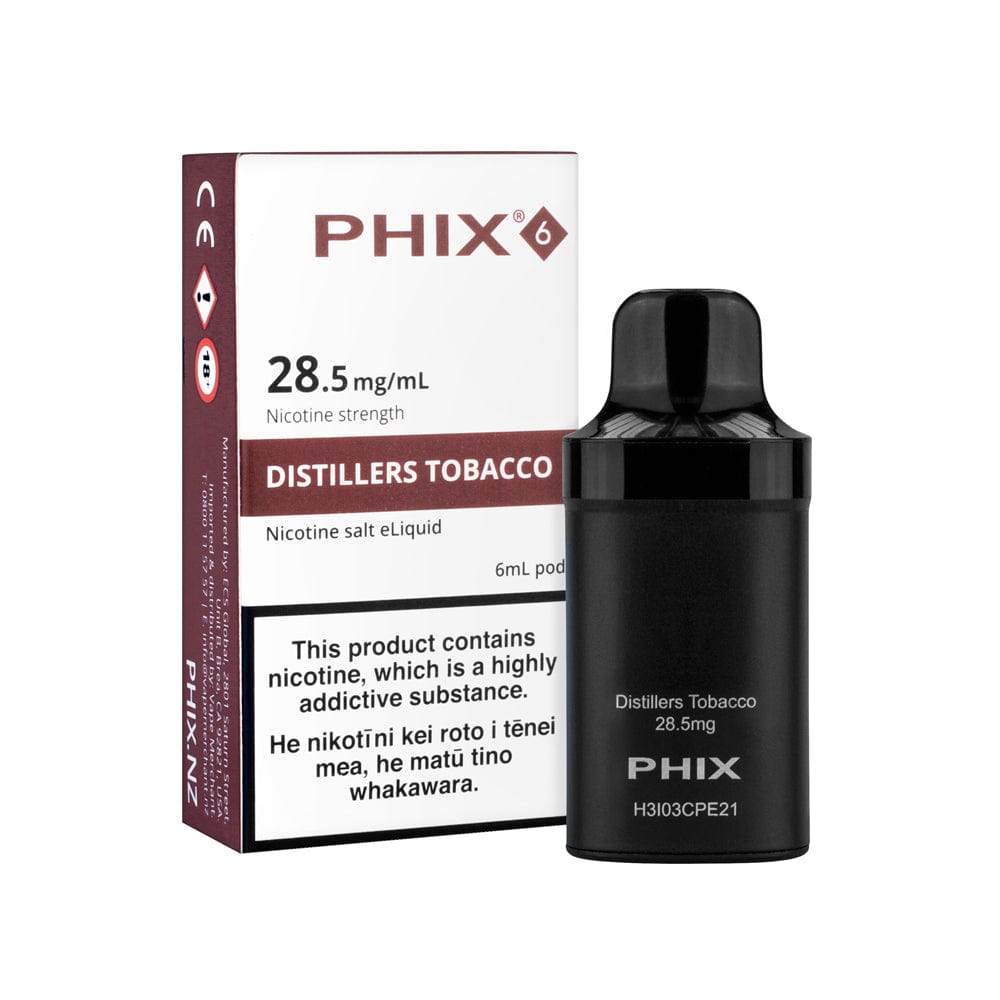 PHIX 6 Distillers Tobacco Disposable Pods NZ