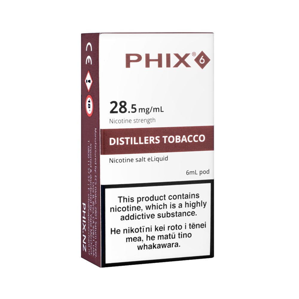 PHIX 6 Distillers Tobacco Disposable Pods NZ