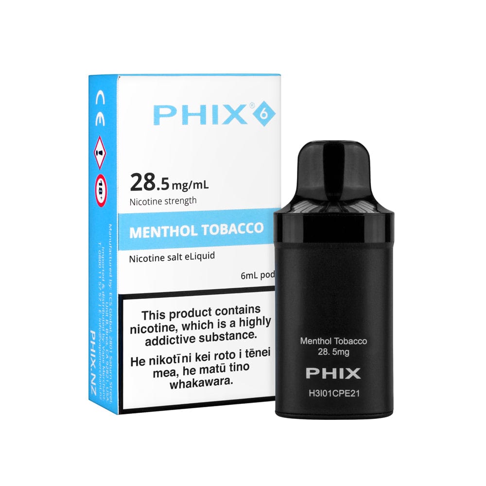 PHIX 6 Menthol Tobacco Pod Vape Shop NZ 