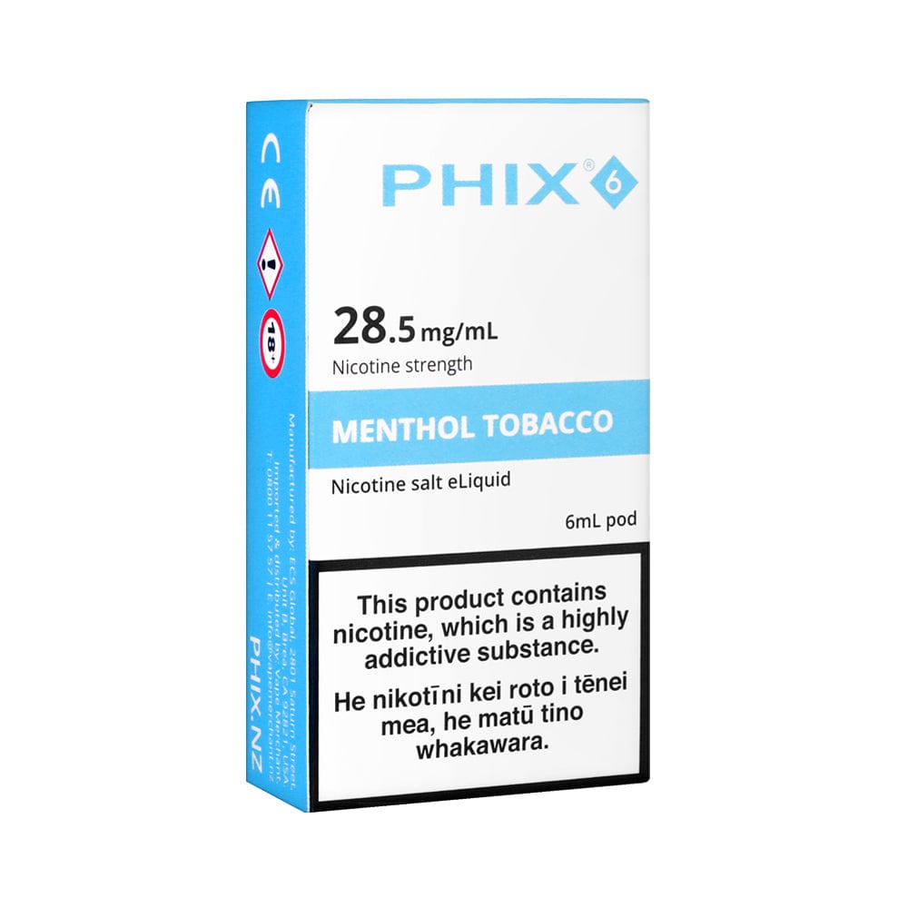 PHIX 6 Menthol Tobacco Pod Vape Shop NZ Australia